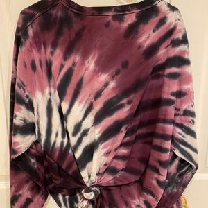 purple and pink tie dye long sleeve t shirt